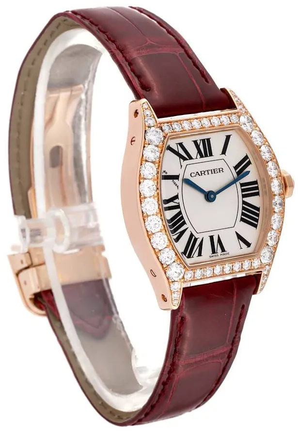 Cartier Tortue WA507031 34mm Rose gold Silver 2