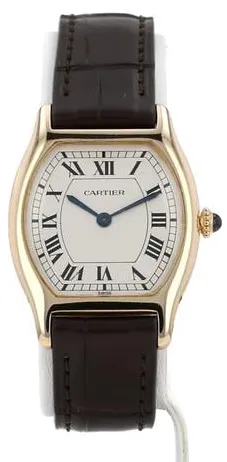 Cartier Tortue 9608 27mm Yellow gold White 1