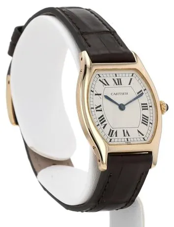 Cartier Tortue 9608 27mm Yellow gold White 2