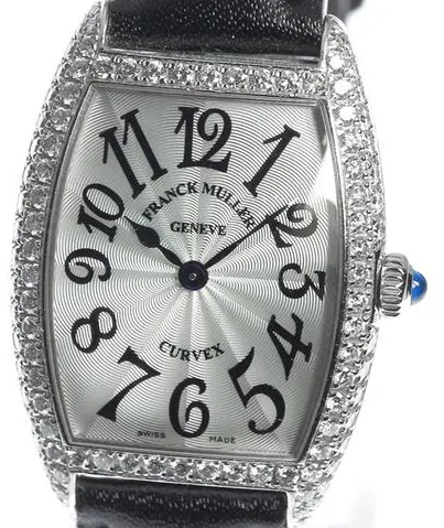 Franck Muller Cintree Curvex 1752 QZ D 25mm White gold Silver