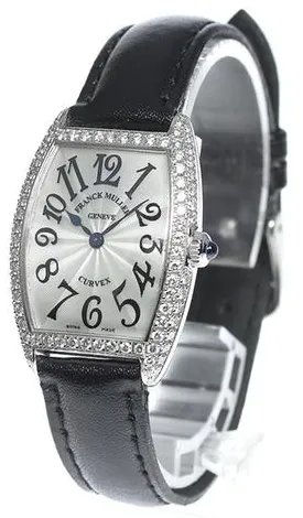 Franck Muller Cintree Curvex 1752 QZ D 25mm White gold Silver 1