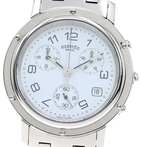 Hermès Clipper CL1.910 38mm Stainless steel White