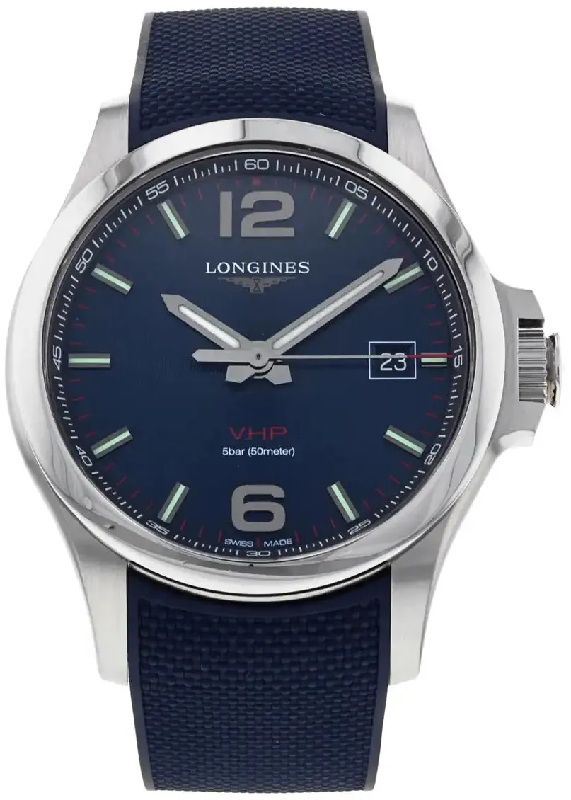 Longines Conquest V.H.P. L3.726.4.96.9 43mm Stainless steel Blue