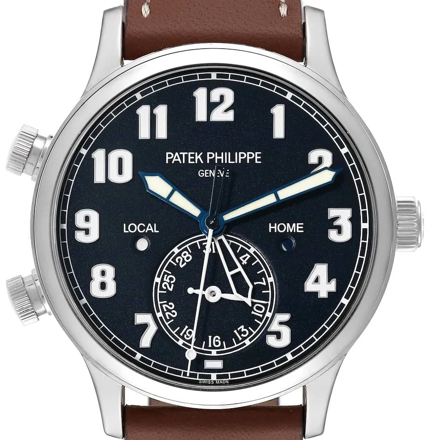 Patek Philippe Calatrava Pilot Travel Time 5524G-001 42mm White gold Blue