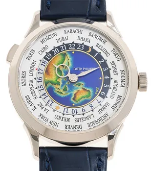 Patek Philippe World Time 5231G-001 38mm White gold Blue