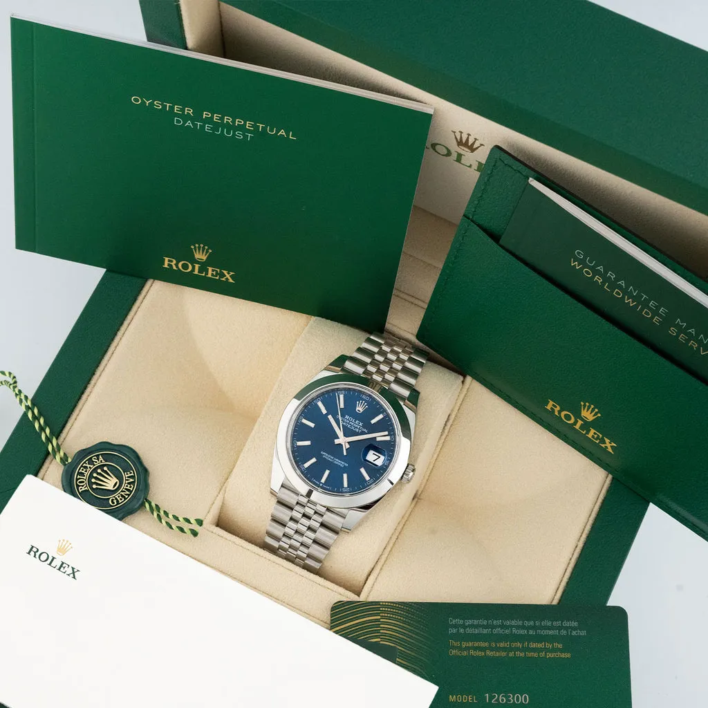 Rolex Datejust 41 126300 41mm Edelstahl Blau 4