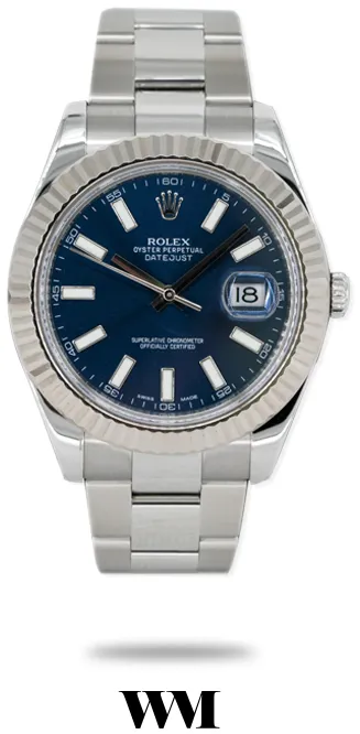 Rolex Datejust II 116334 41mm Stainless steel Blue