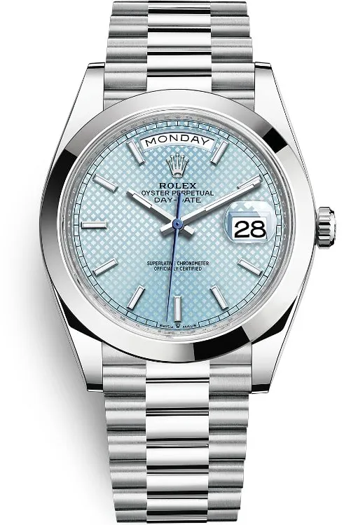 Rolex Day-Date 40 228206-0004 40mm Platinum Blue