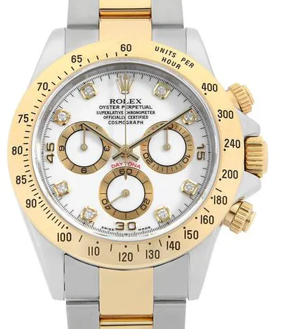 Rolex Daytona 116523G 40mm Yellow gold and Stainless steel White