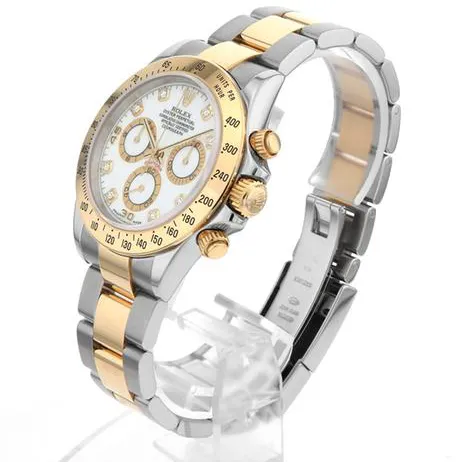 Rolex Daytona 116523G 40mm Yellow gold and Stainless steel White 1