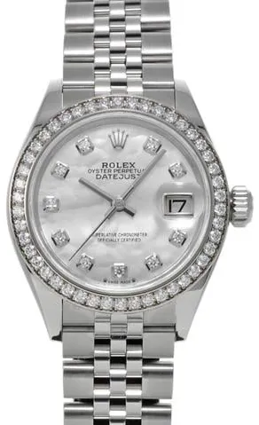 Rolex Lady-Datejust 279384RBR 28mm Stainless steel Mother-of-pearl