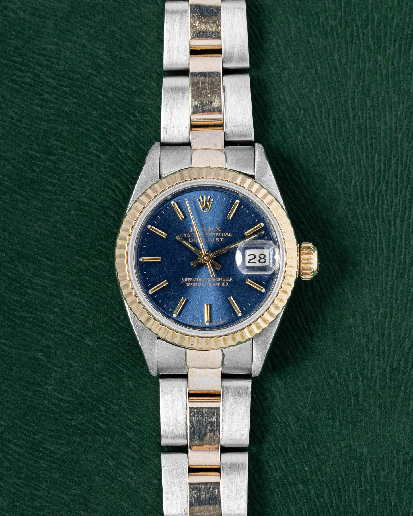 Rolex Lady-Datejust 69173 26mm Yellow gold Blue