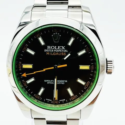 Rolex Milgauss 116400 34mm Stainless steel Black