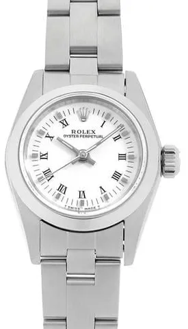 Rolex Oyster Perpetual 76080 23.5mm Stainless steel White