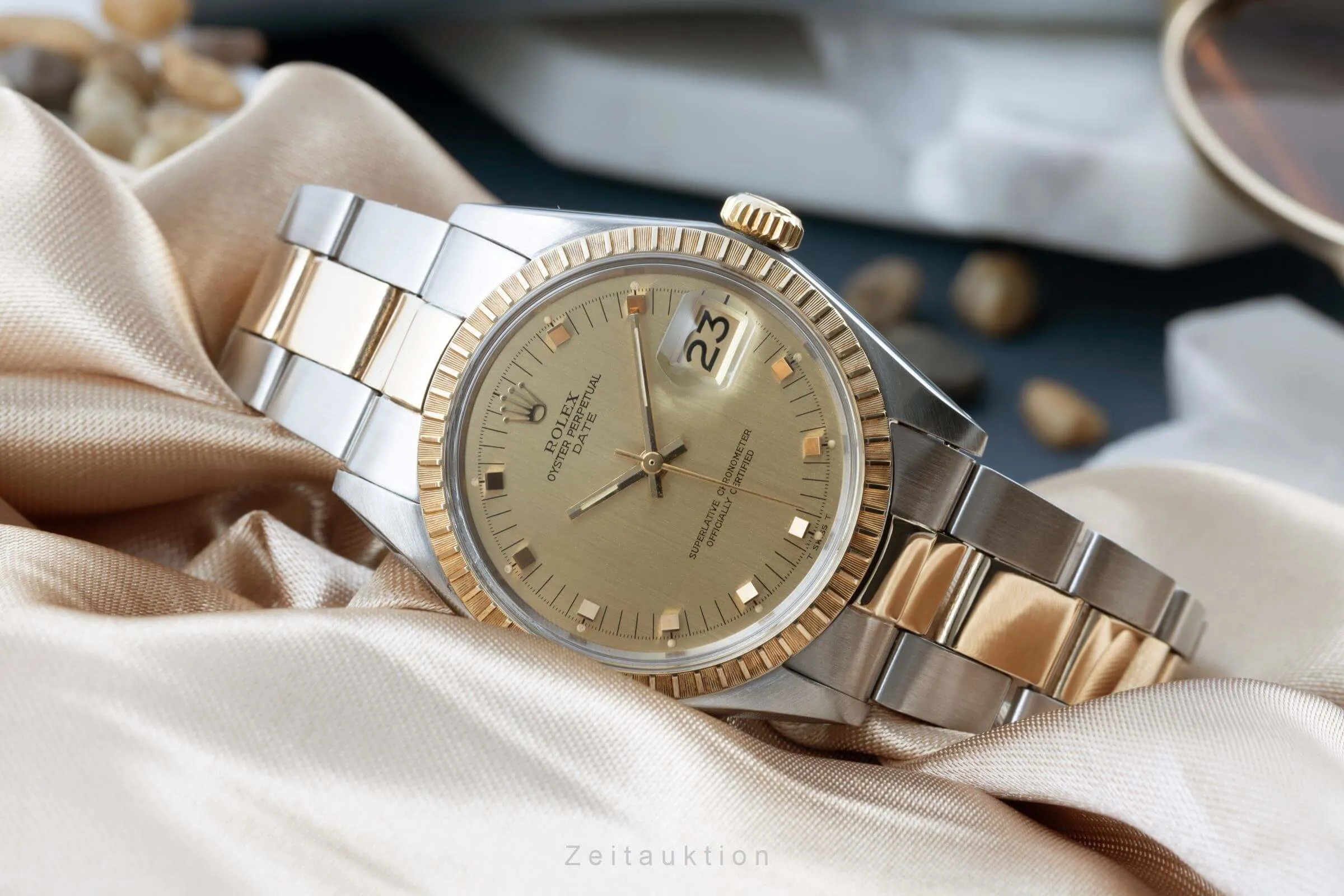 Rolex Oyster Perpetual Date 1505 34mm Yellow gold and Stainless steel Golden 1