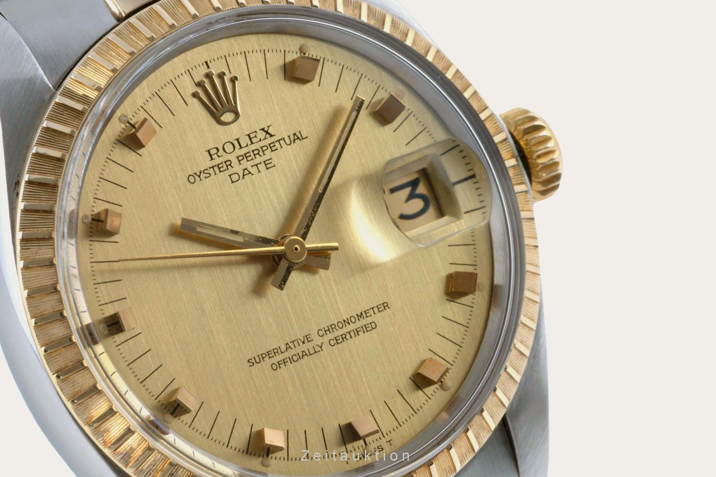 Rolex Oyster Perpetual Date 1505 34mm Yellow gold and Stainless steel Golden 9