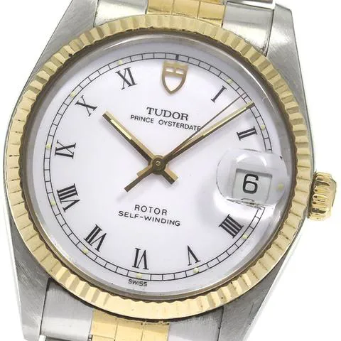 Tudor 74033 34mm Yellow gold and Stainless steel White