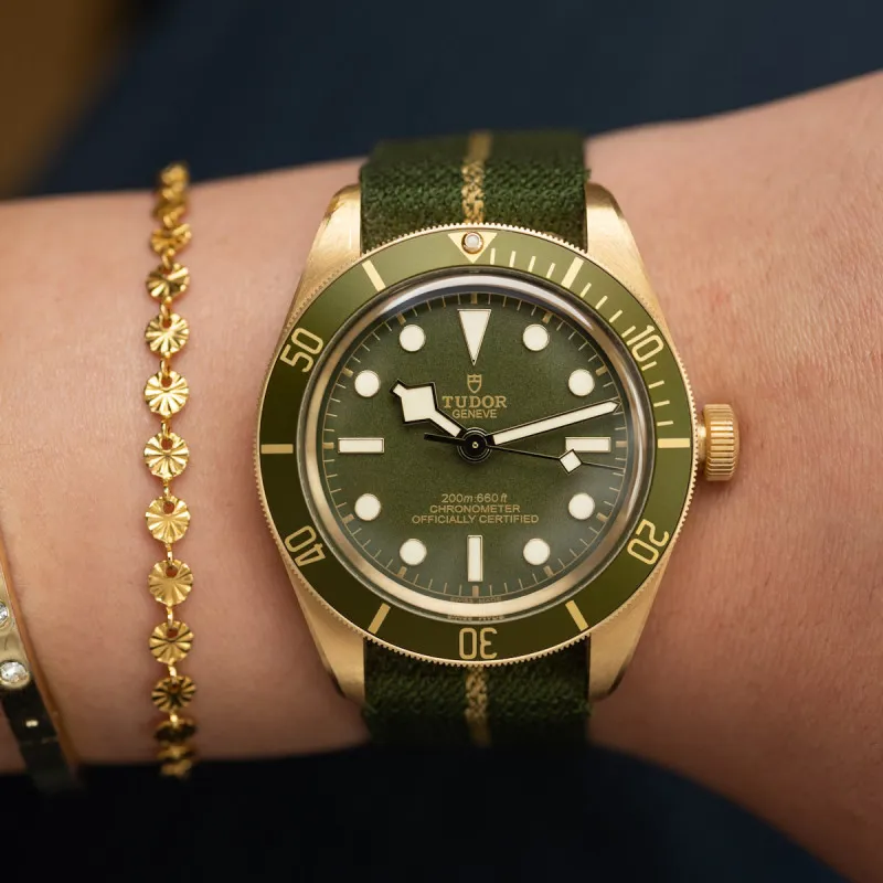 Tudor Black Bay 58 79018V 39mm Yellow gold Green 5