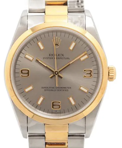 Rolex Oyster Perpetual 34 14203 34mm Yellow gold and Stainless steel Gray