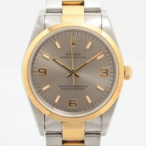 Rolex Oyster Perpetual 34 14203 34mm Yellow gold and Stainless steel Gray 1