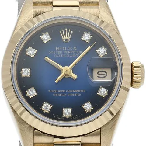 Rolex Datejust 69178G 26mm Yellow gold Blue