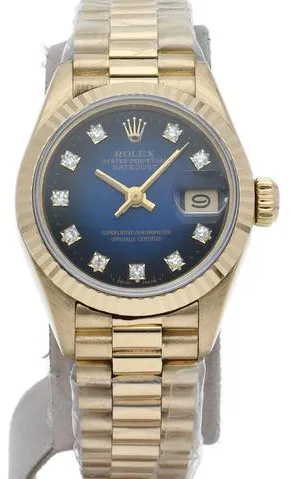 Rolex Datejust 69178G 26mm Yellow gold Blue 1