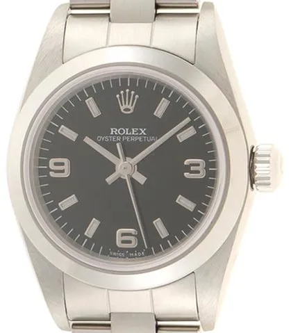 Rolex Oyster Perpetual 76080 24mm Stainless steel Black