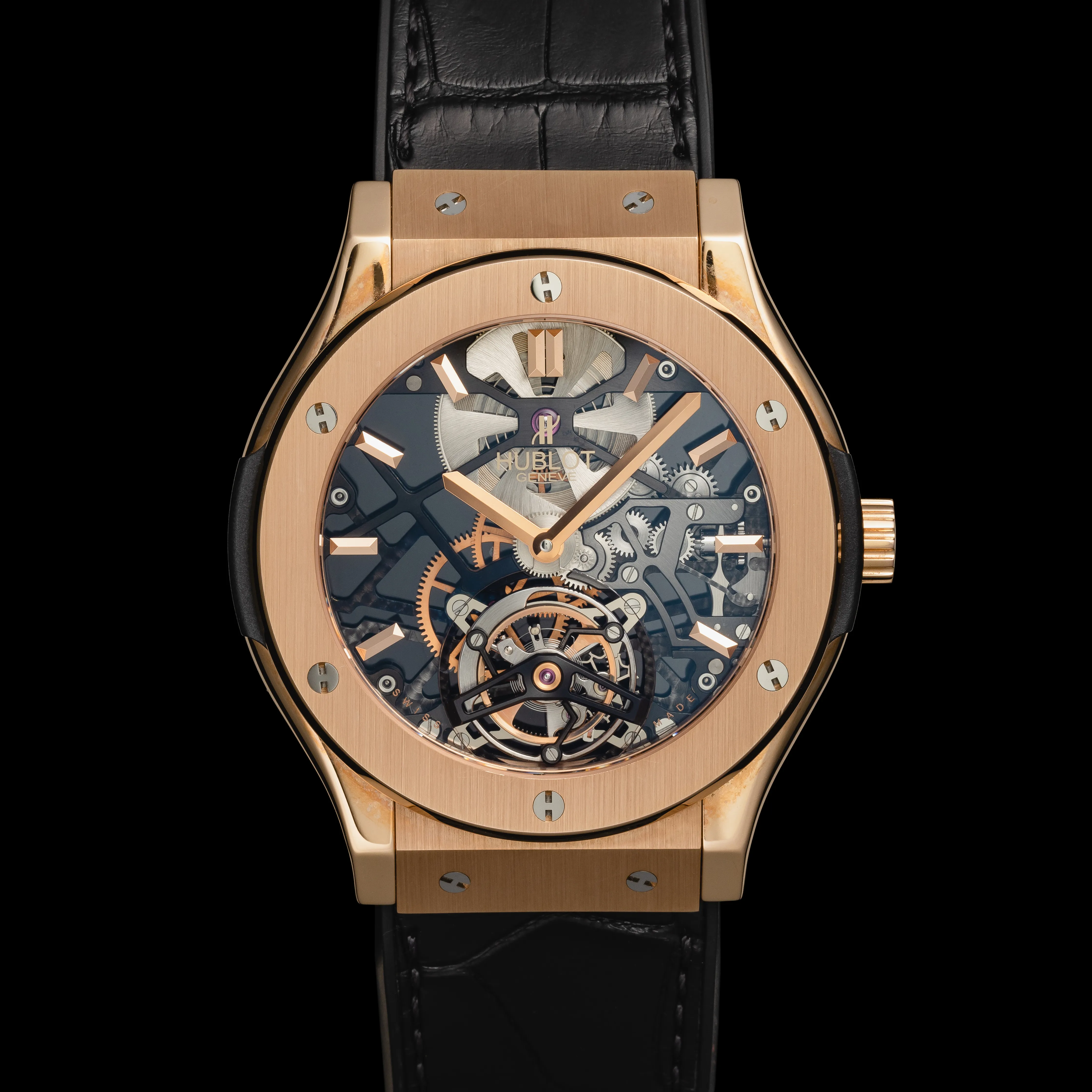 Hublot Classic Fusion 505.OX.0180.LR 43mm 18k rose gold Skeletonized