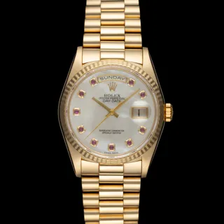 Rolex Day-Date 18238NGR 18k yellow gold White