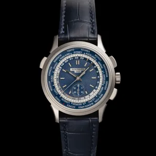 Patek Philippe World Time Chronograph 5930G-001 White gold Blue