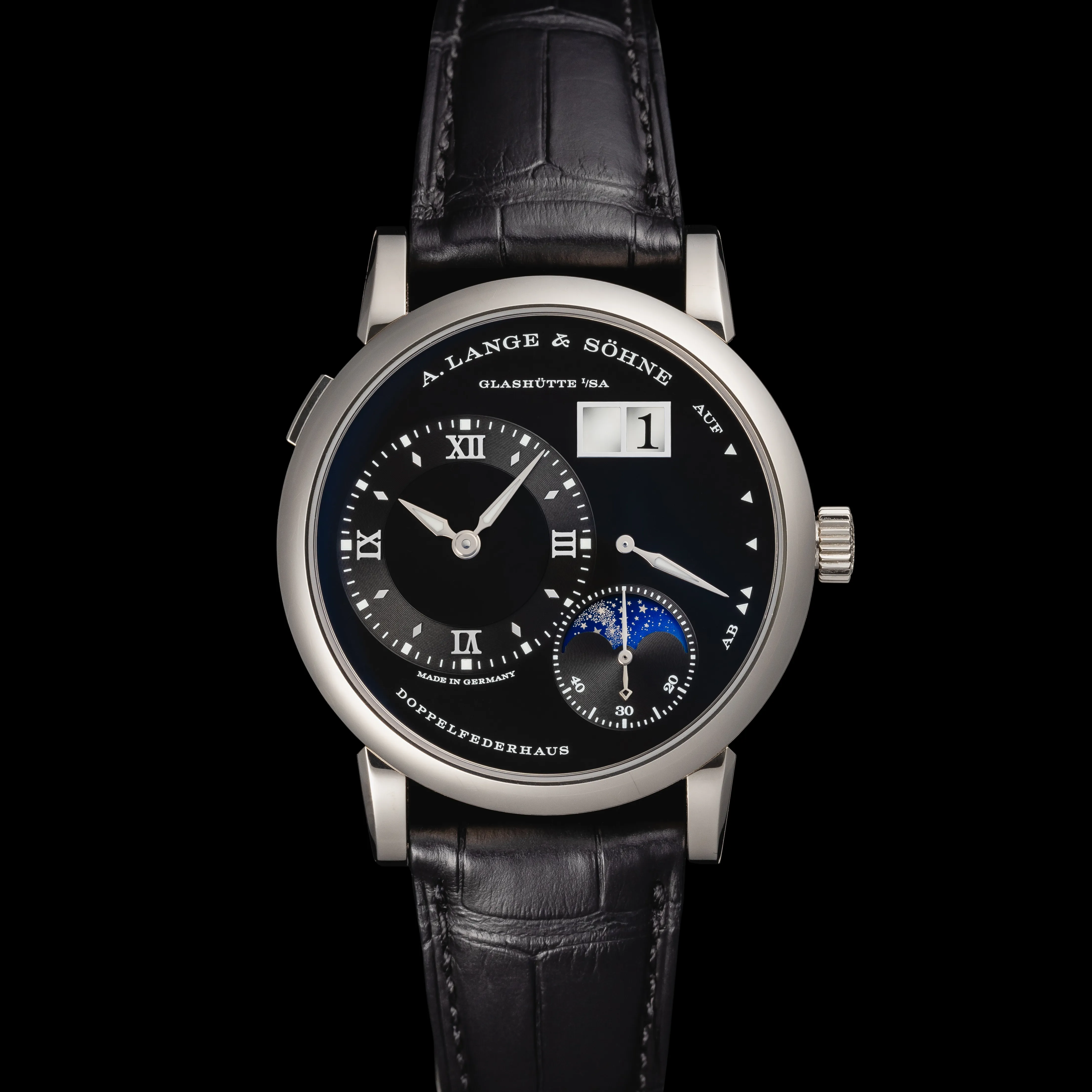 A. Lange & Söhne Lange 1 192.029 39mm 18k white gold Black