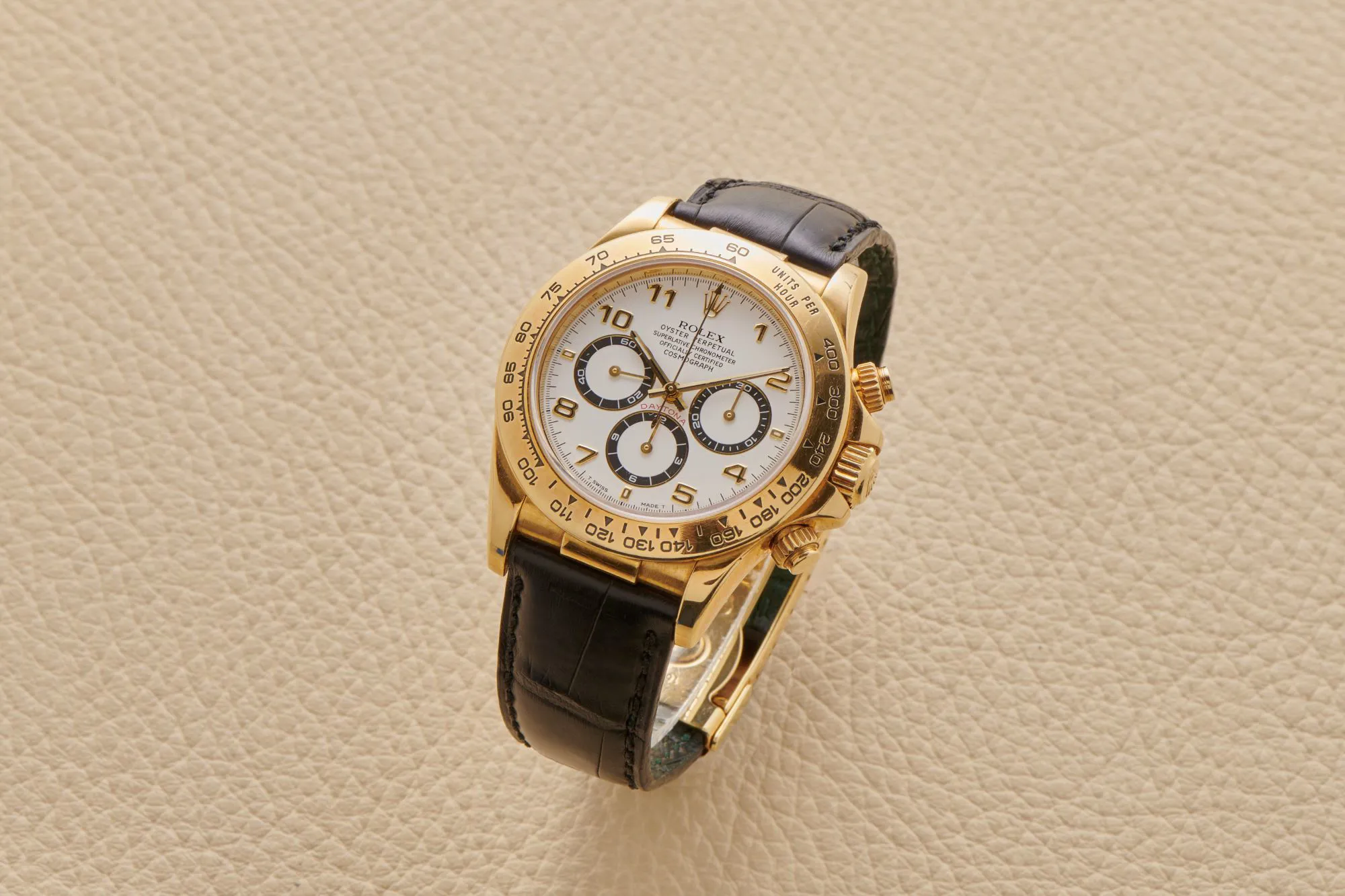 Rolex Daytona 16518 40mm Yellow gold White 2