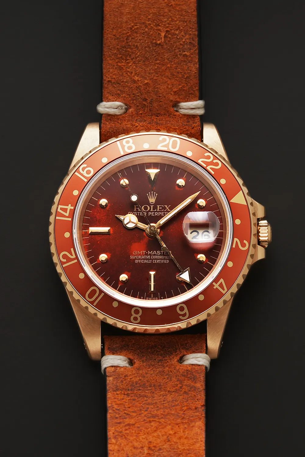 Rolex GMT-Master 16758 40mm Yellow gold Brown