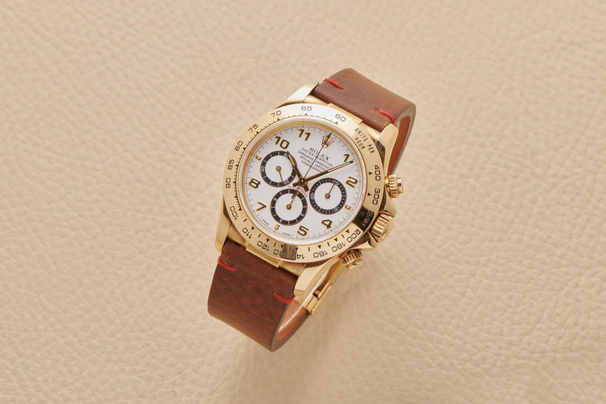 Rolex Daytona 16518 40mm Yellow gold White 2