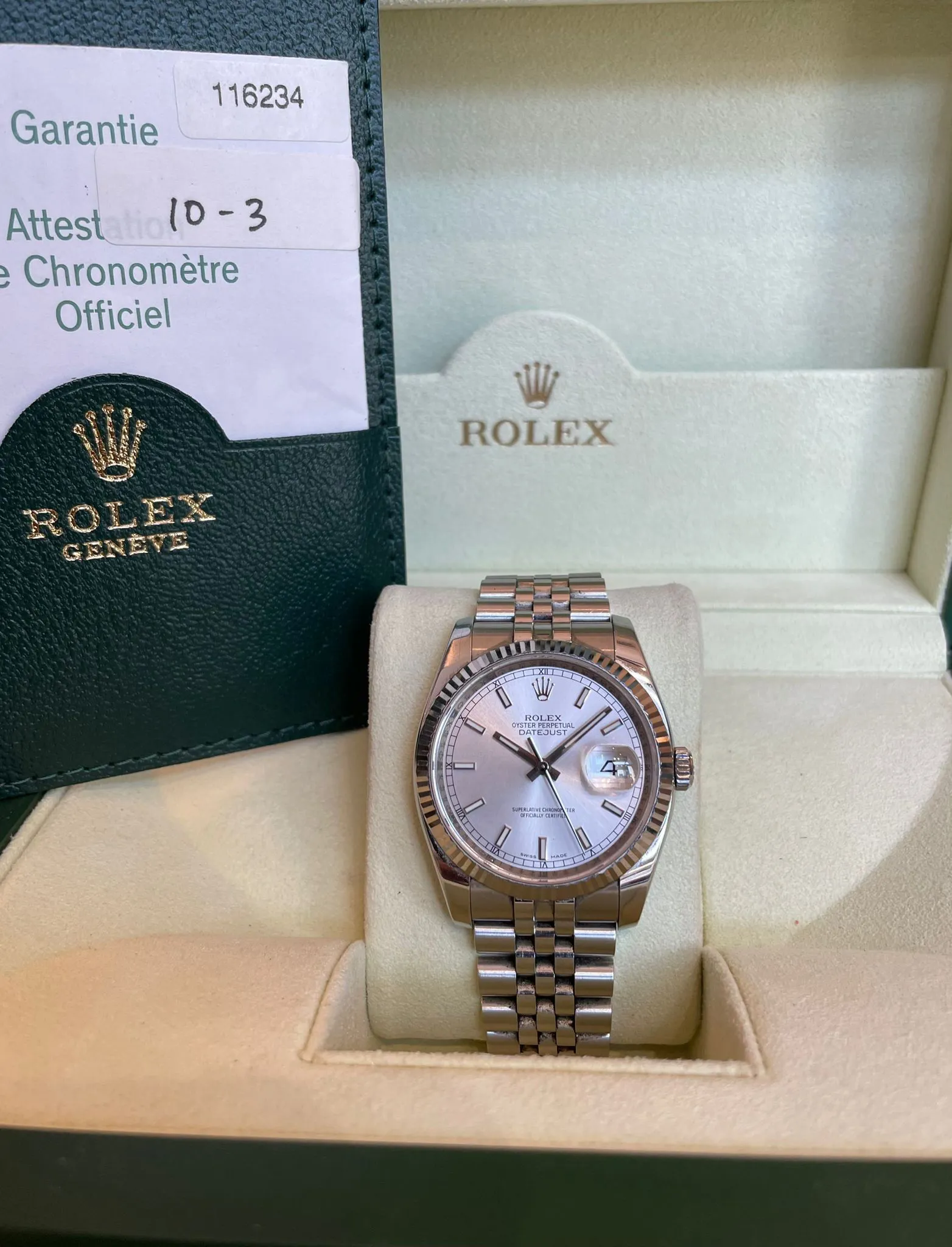 Rolex Datejust 36 116234 36mm White gold and Stainless steel Pink Sunburst 1