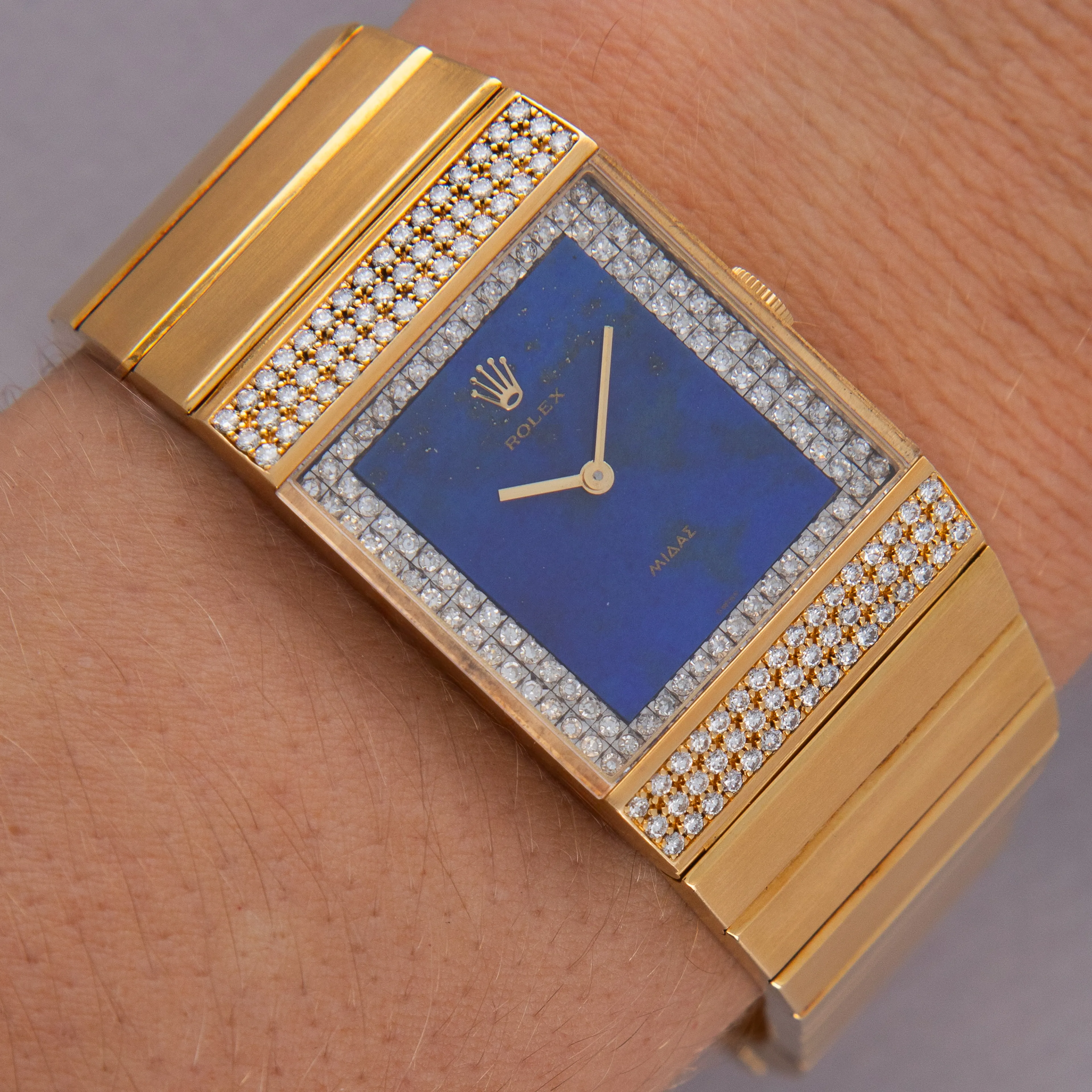 Rolex Cellini King Midas 4611 24mm Yellow gold Lapis lazuli 17