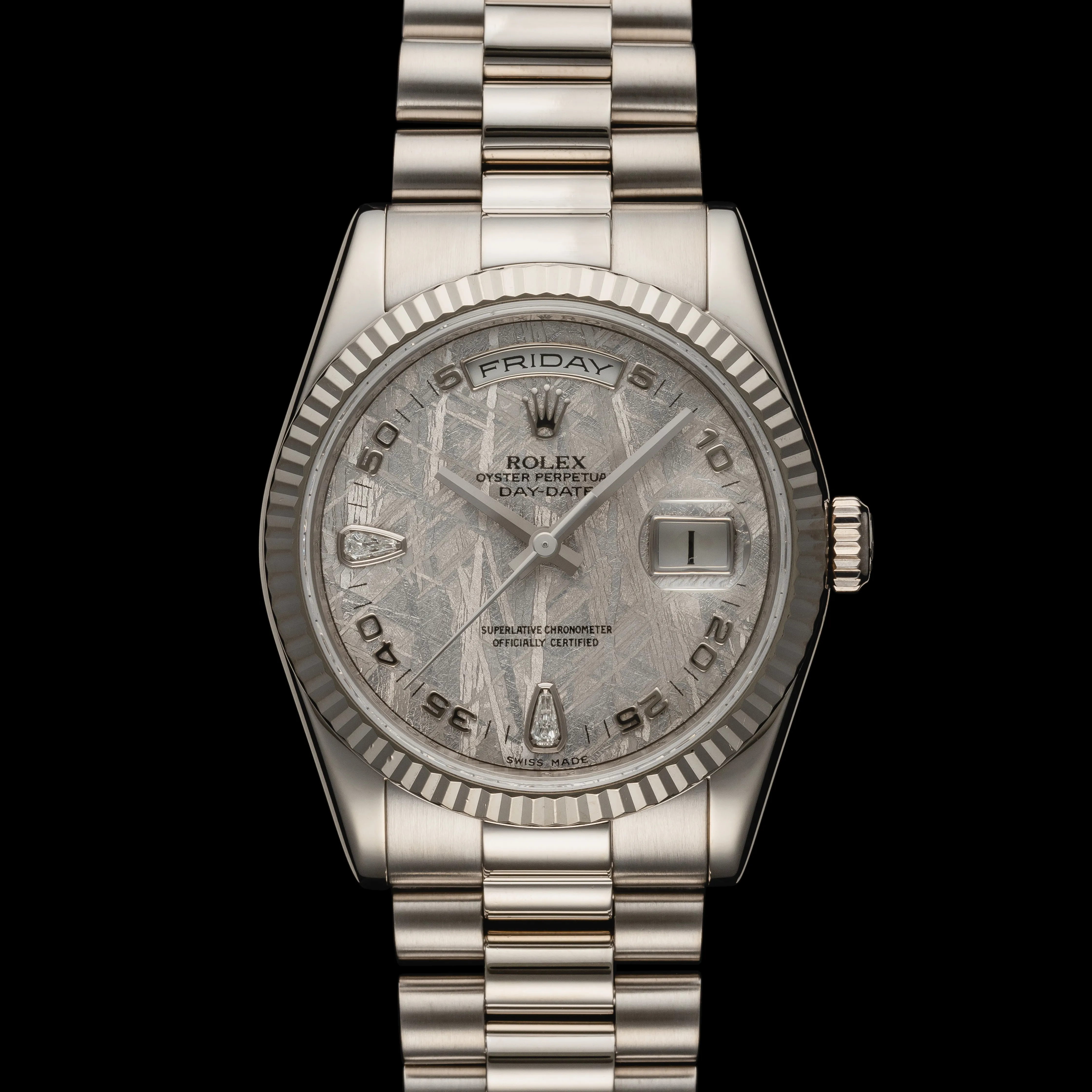 Rolex Day-Date 36 118239 36mm 18k white gold Meteorite