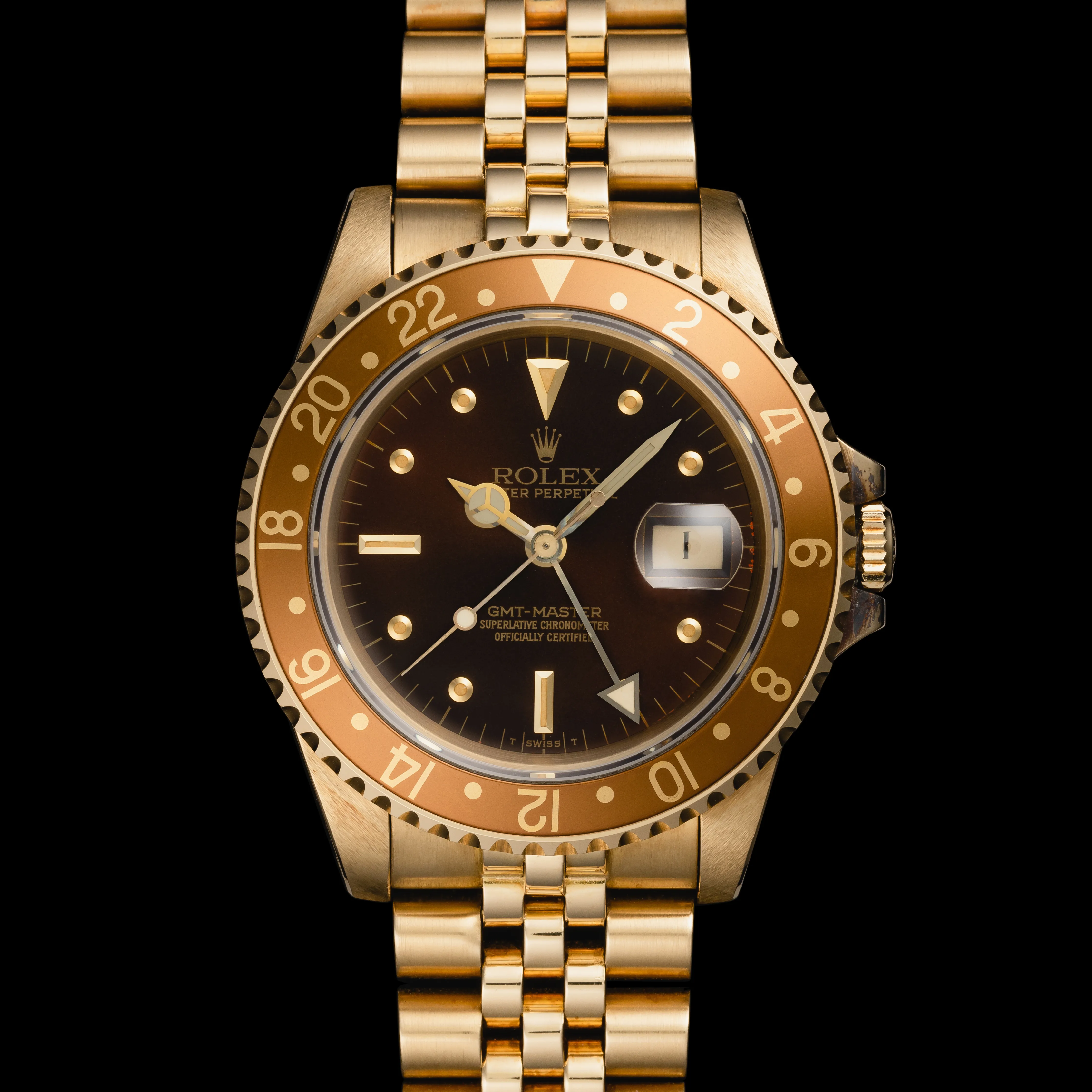 Rolex GMT-Master 16758 40mm Yellow gold Blue