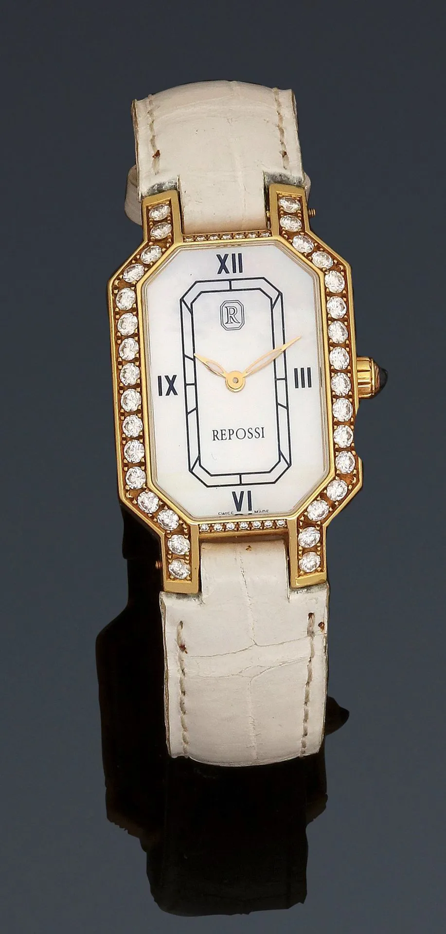 Repossi R2YQ 23mm Yellow gold and Diamond Mother-of-pearl