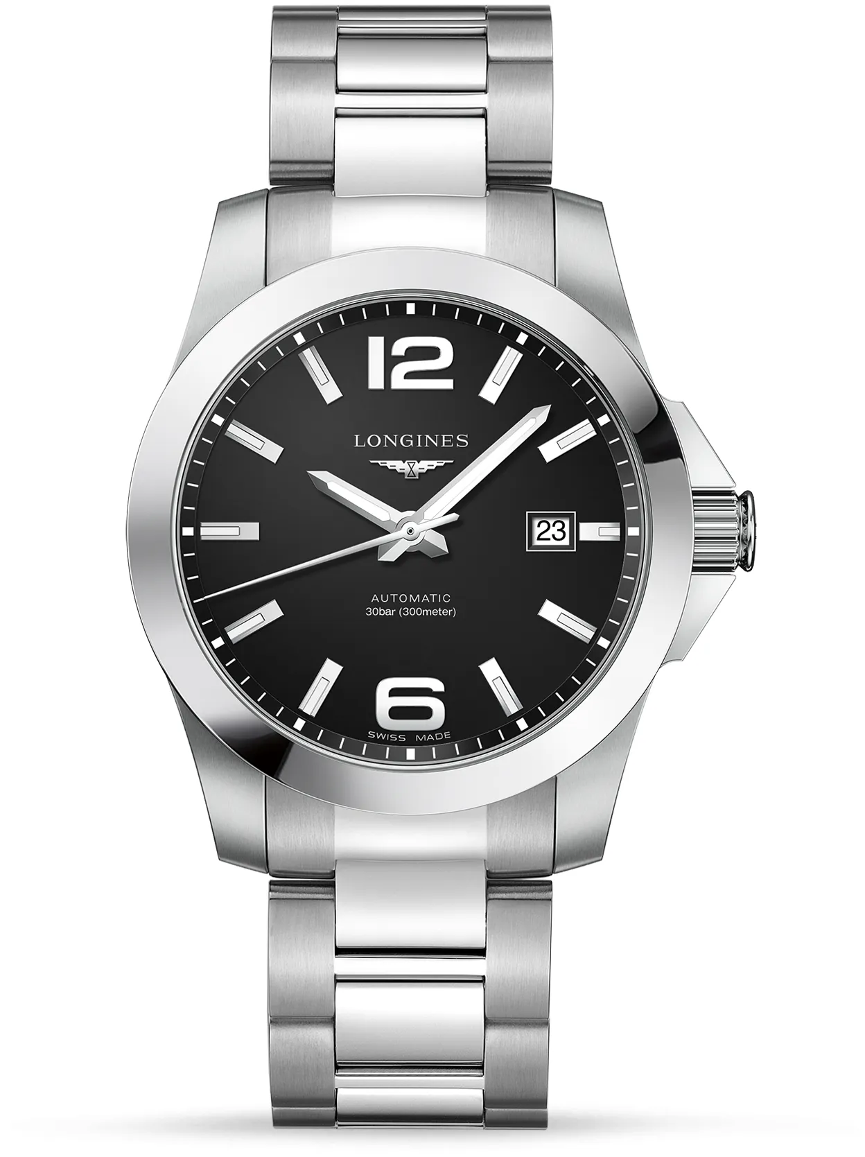 Longines Conquest L3.677.4.58.6 41mm Stainless steel Black