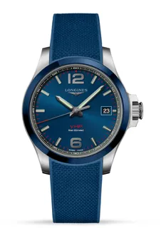 Longines Conquest V.H.P. L37194969 Ceramic and Stainless steel Blue