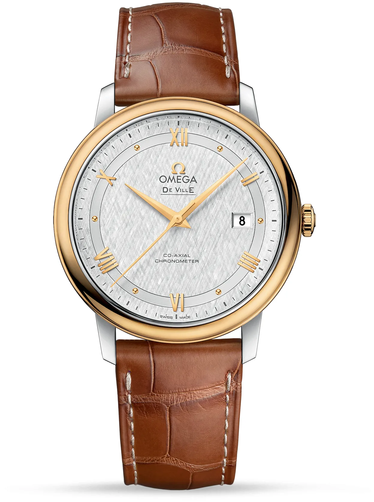 Omega De Ville 424.23.40.20.02.001 39.5mm Yellow gold and stainless steel Silver