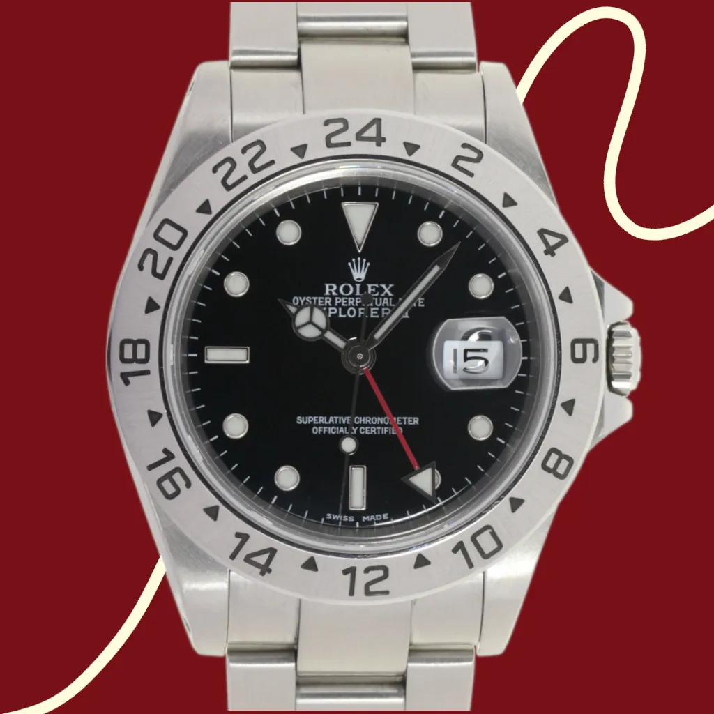 Rolex Explorer II 16570 40mm Stainless steel Black