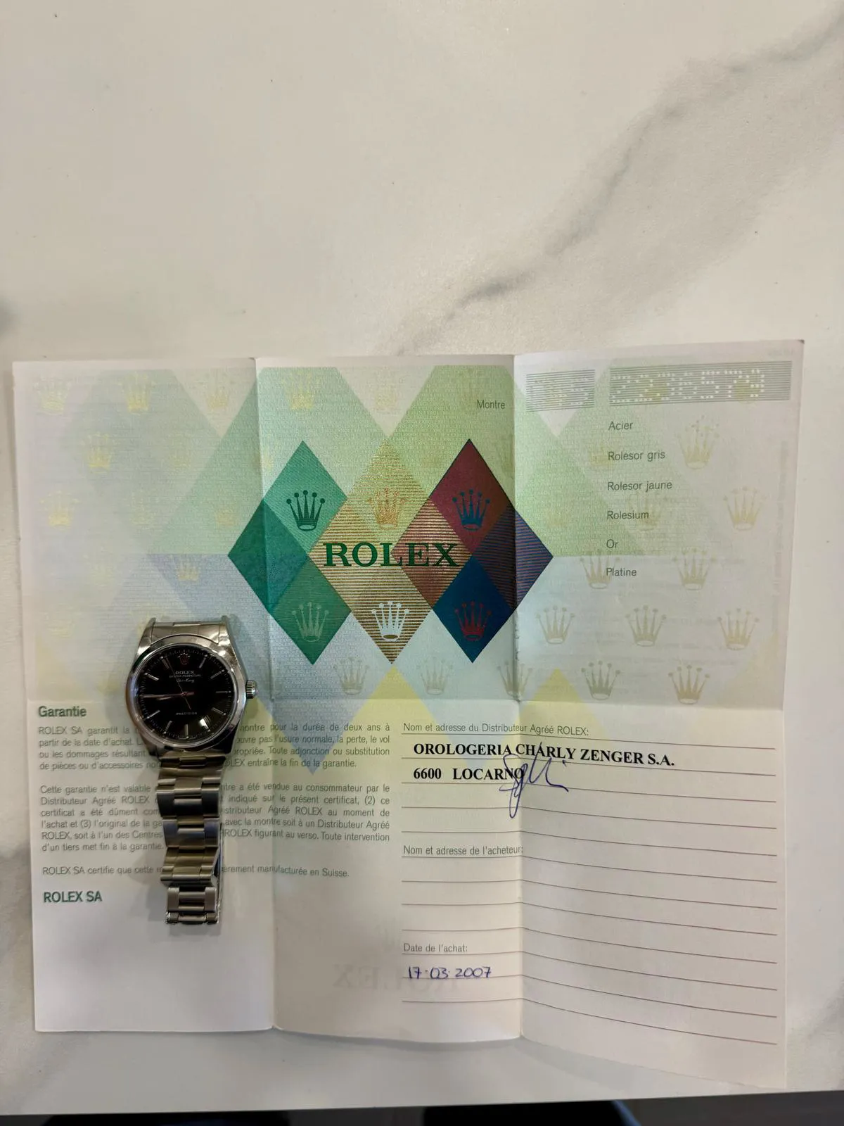 Rolex Air King 14000M 34mm Stainless steel Black 8