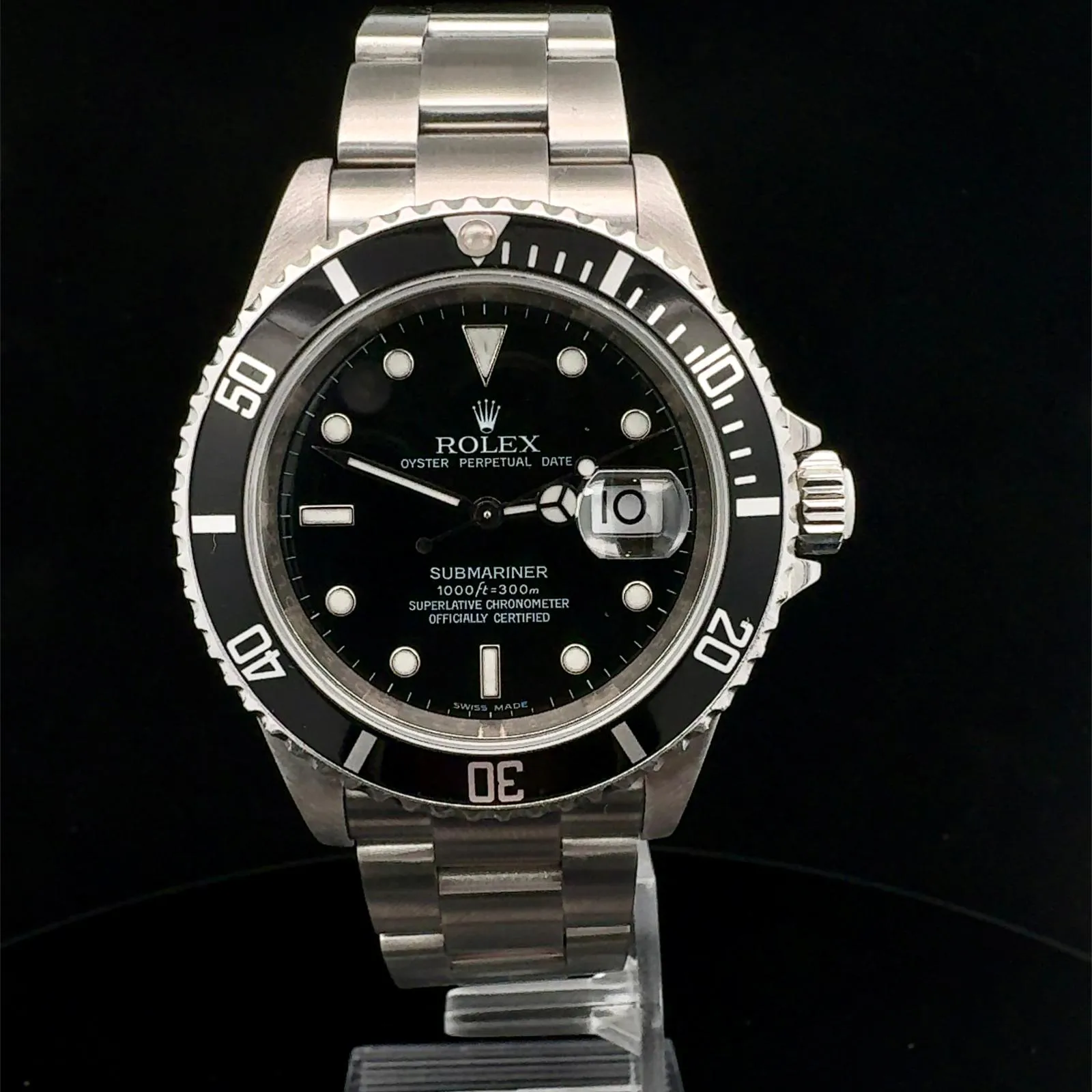 Rolex Submariner 16610 40mm Stainless steel Black