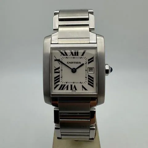 Cartier Tank Française 2485 Stainless steel White