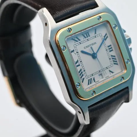 Cartier Santos Galbée 1566 29mm Yellow gold and Stainless steel White 1