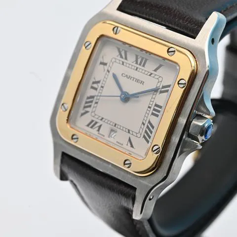 Cartier Santos Galbée 1566 29mm Yellow gold and Stainless steel White 2