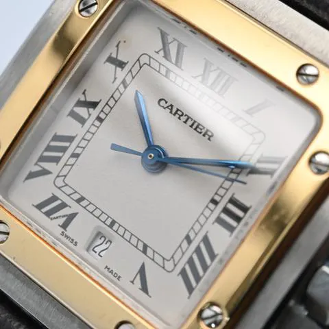 Cartier Santos Galbée 1566 29mm Yellow gold and Stainless steel White 3