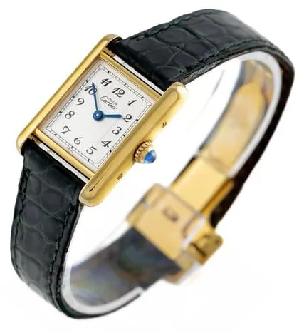 Cartier Tank Vermeil 1613 20mm Silver White 2